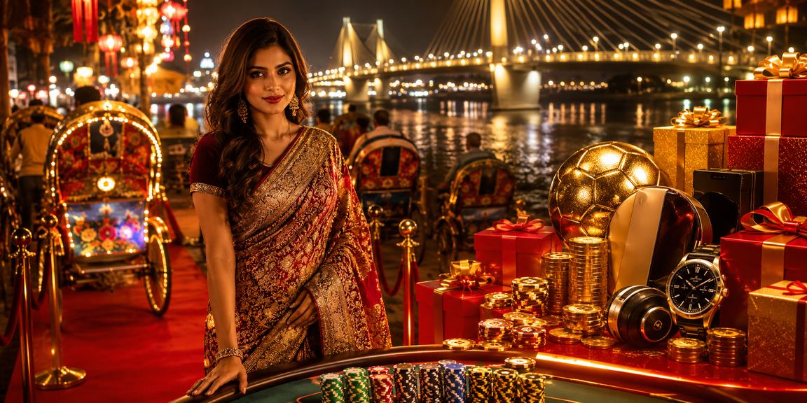 A hi7 VIP member enjoying rebate bonuses at a Dhaka night market
