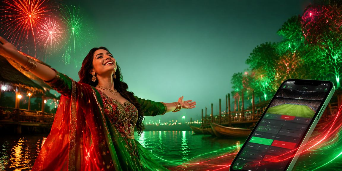 খুলনায় লাল-সবুজ পোশাকে ক্রিকেট বেটিং উপভোগ করছেন একজন দর্শক