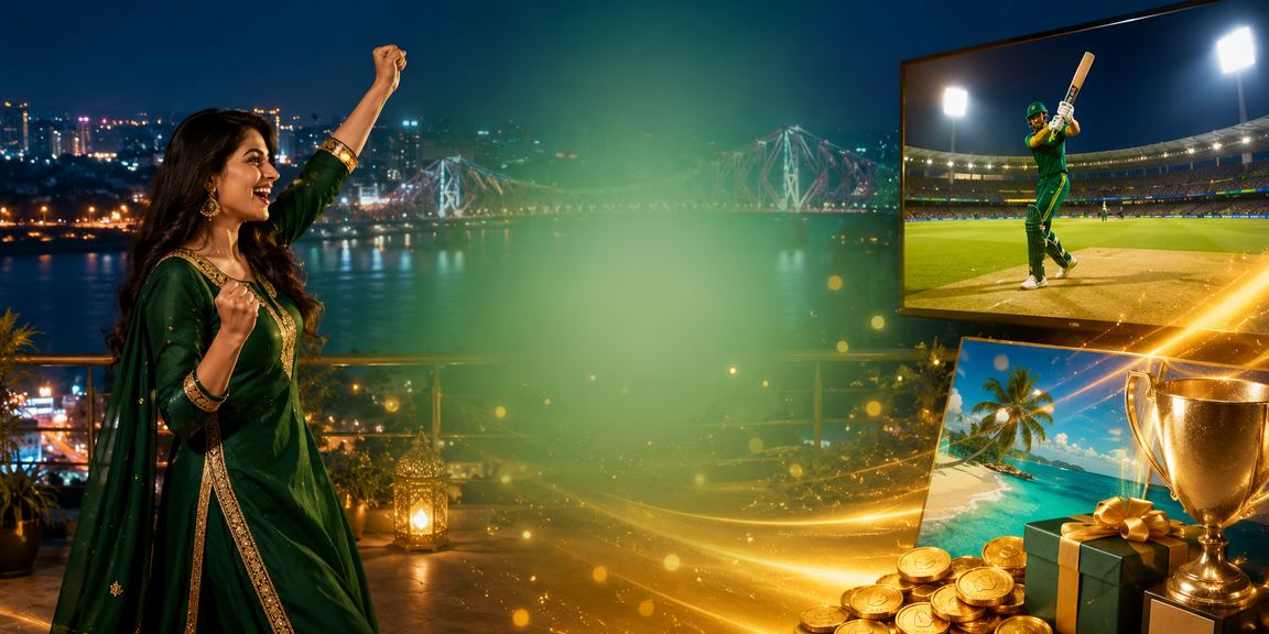 রাজশাহীতে একজন খেলোয়াড় ক্রিকেট থিমের গেমসে মনোযোগী